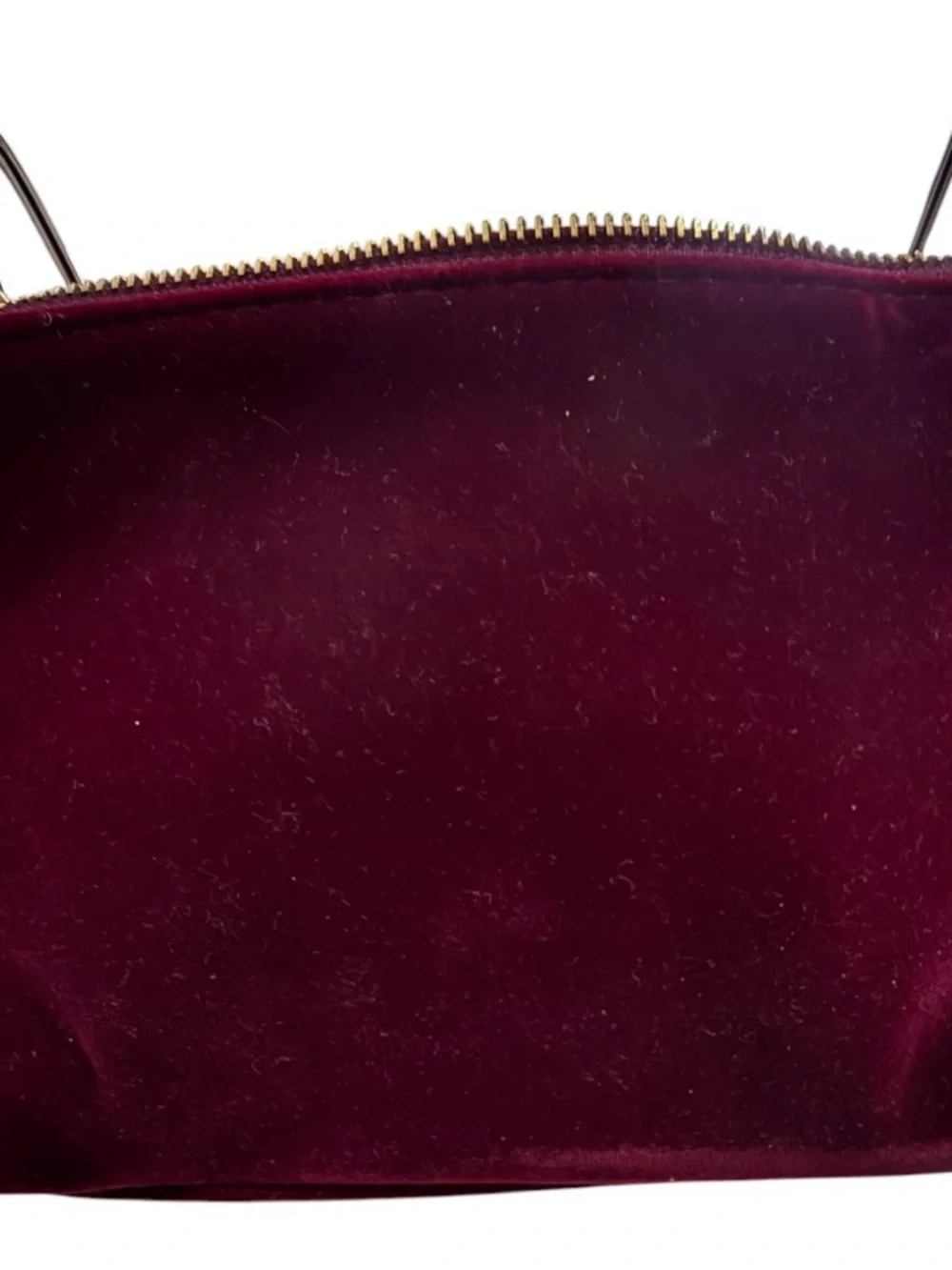 Promotional Release Dolce & Gabbana Beauty Red Maroon Zipper Pouch Velour Velvet